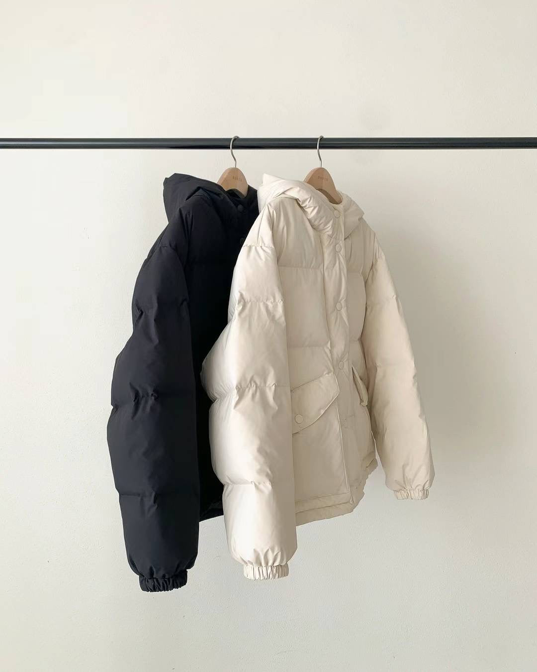 Ounce pocket hood duck down jumper-2col