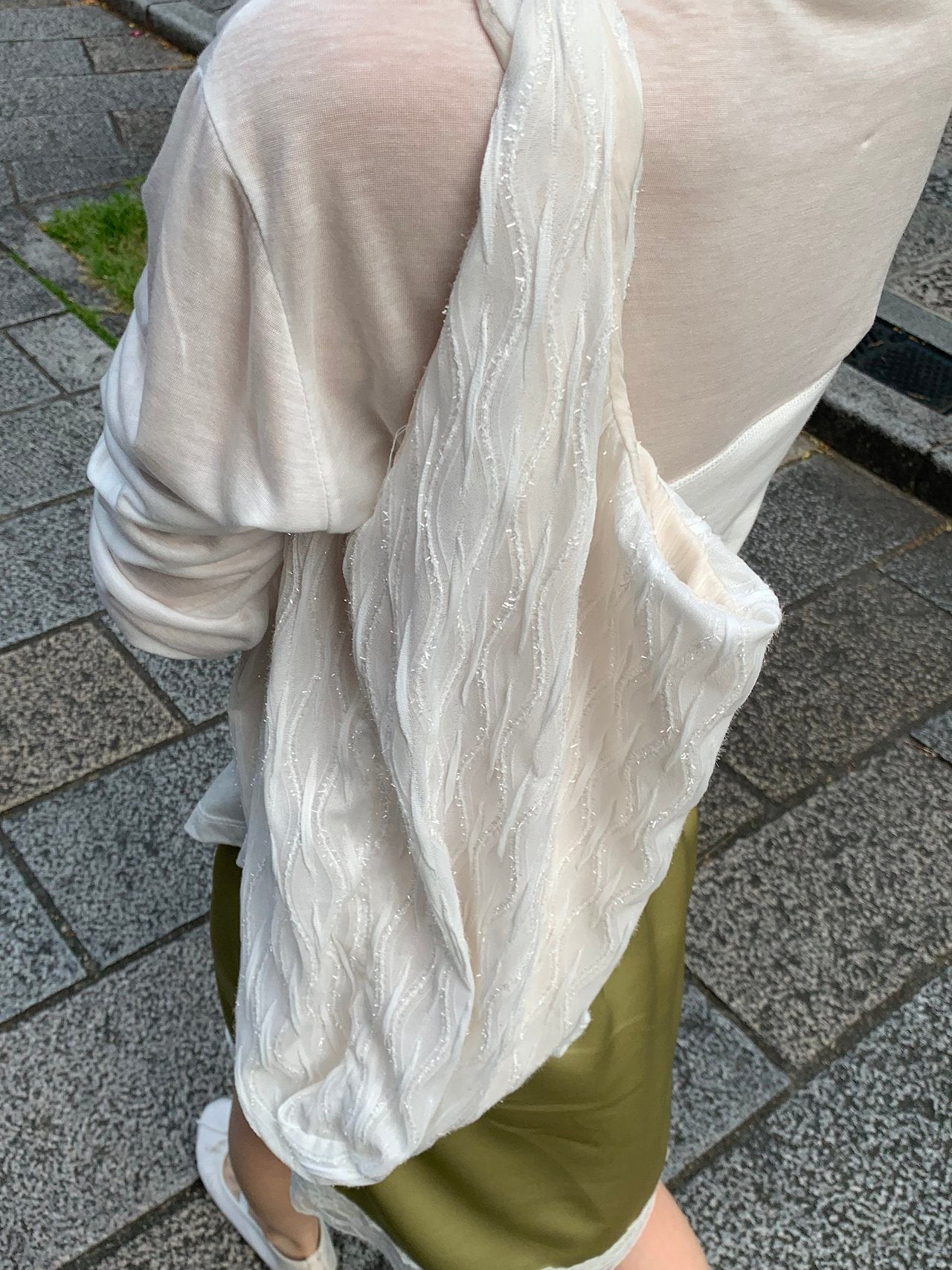 Lumiere texture shopper bag-2col