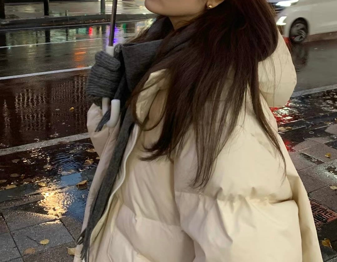 Ounce pocket hood duck down jumper-2col