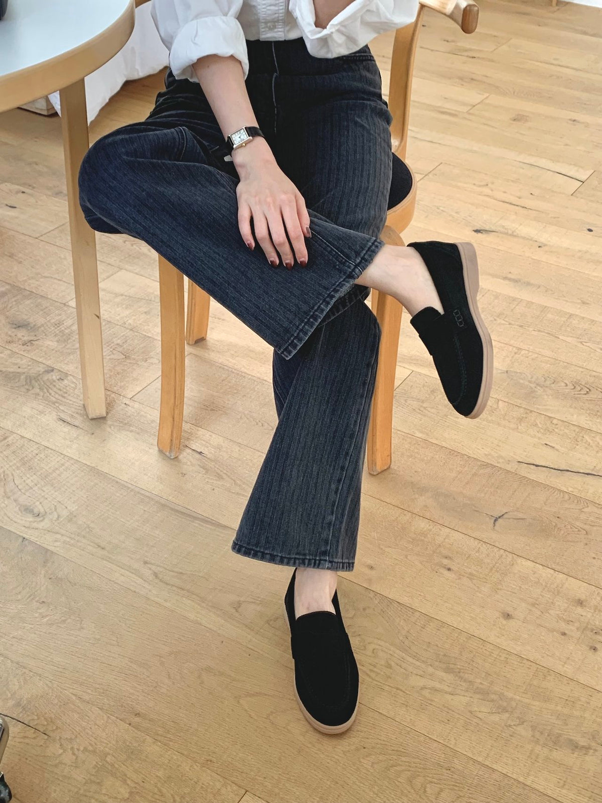 Real leather loafers-3col