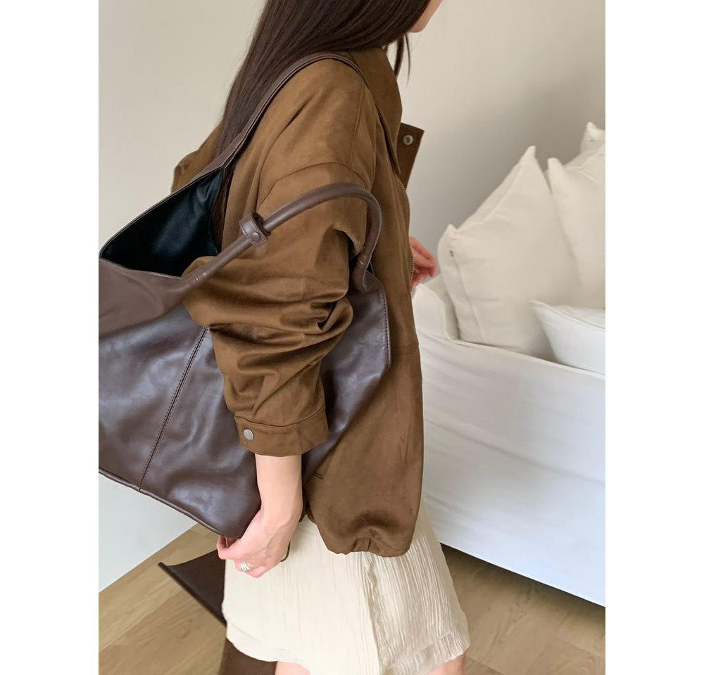 Mented Suede Jacket-2col
