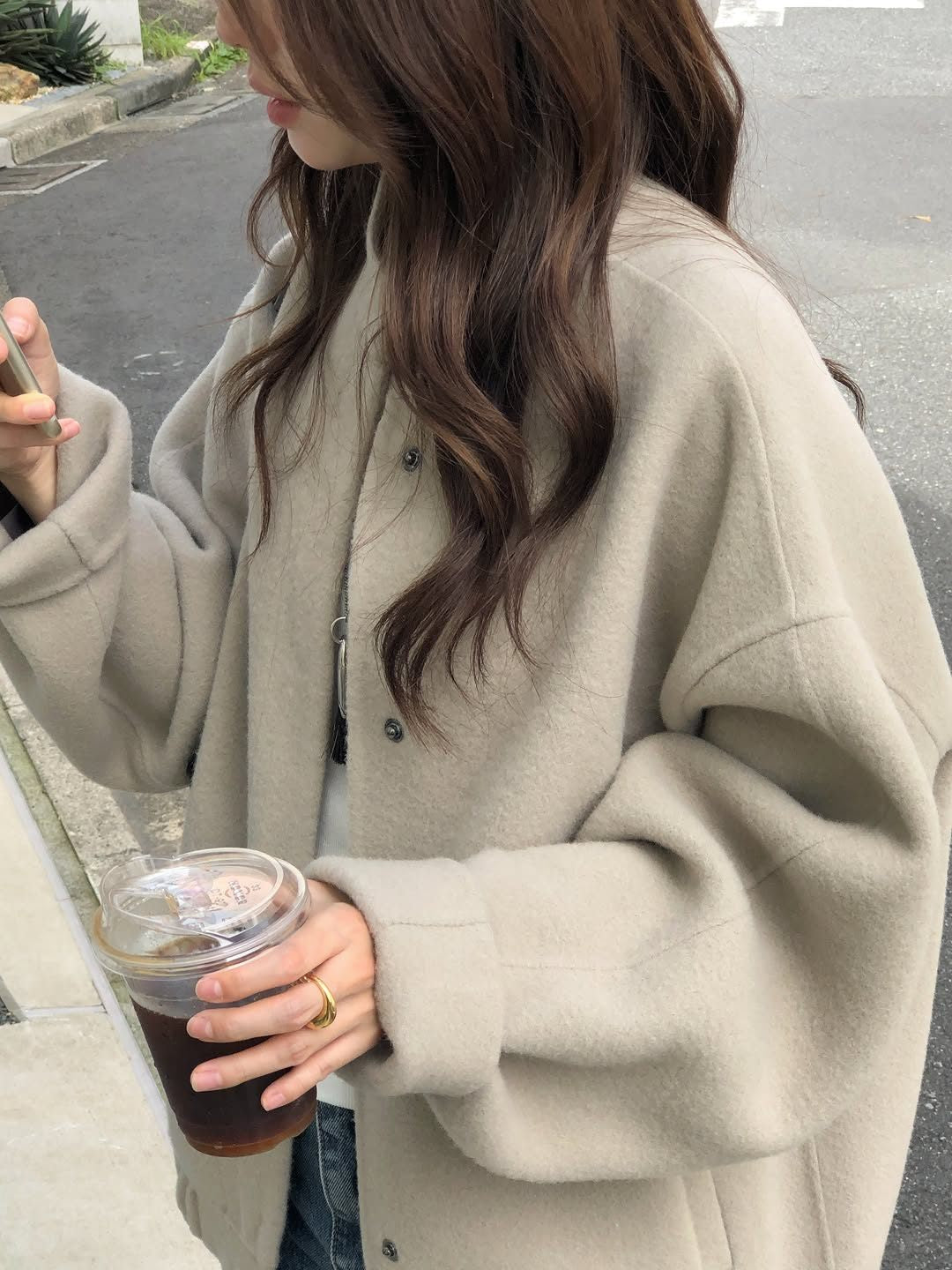 delphine wool handmade blouson-2col