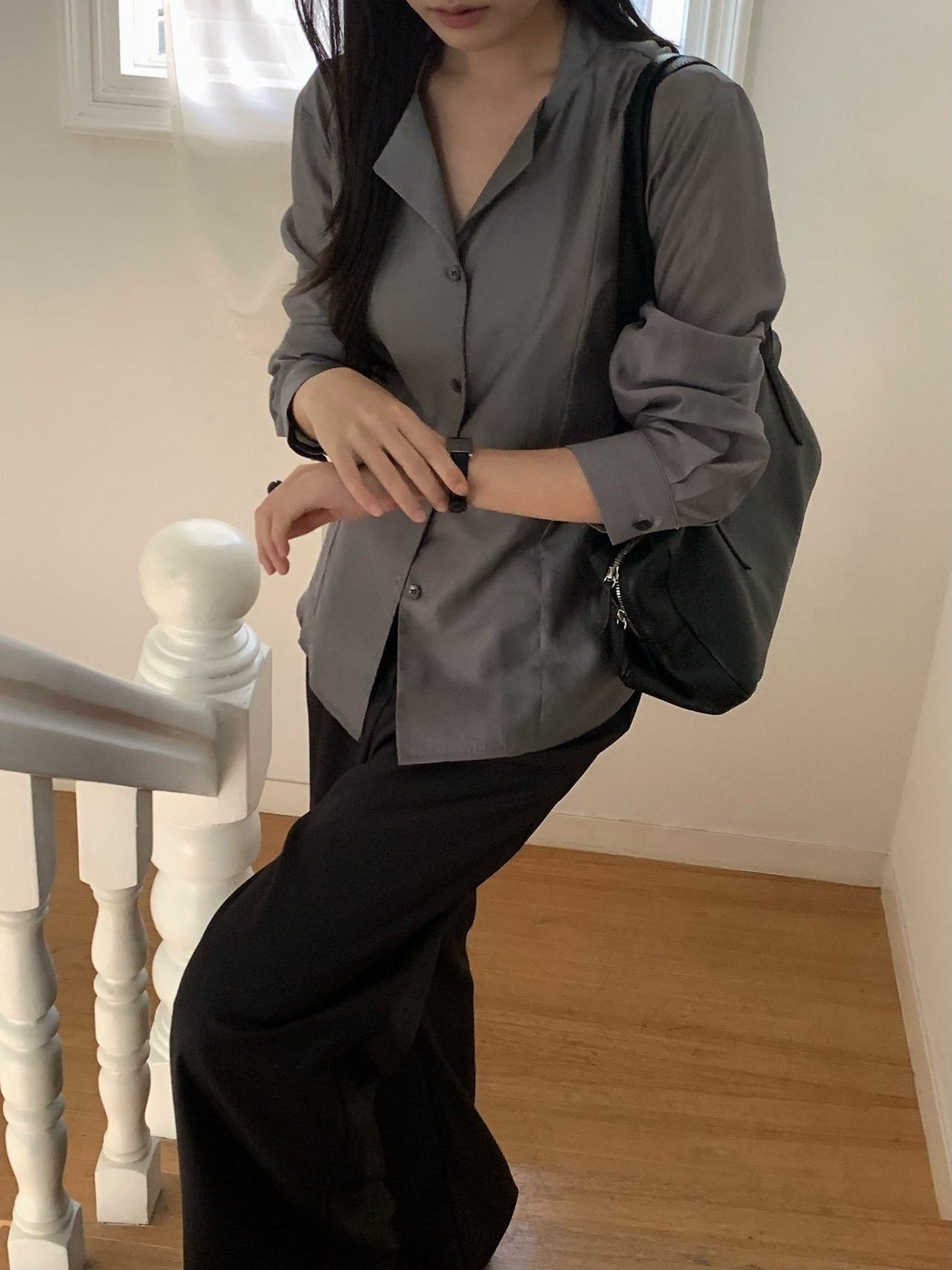 Dear collar blouse-3col