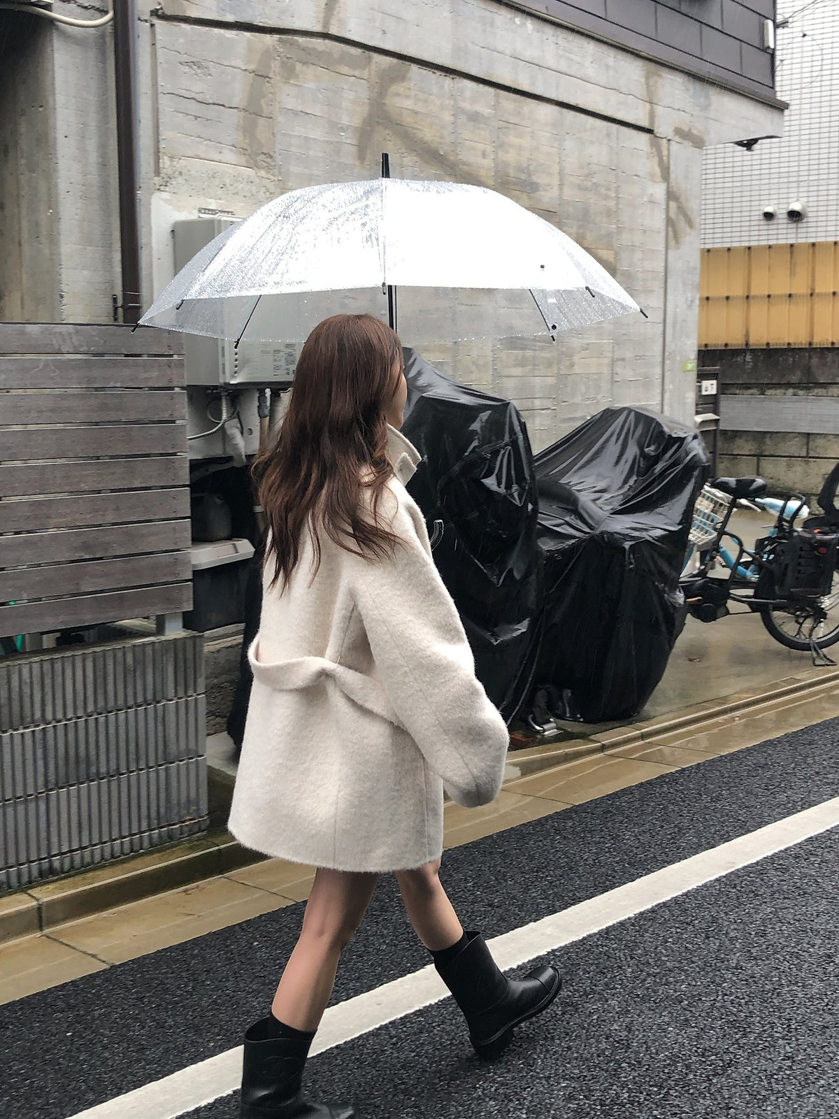 colette boucle handmade coat-2col