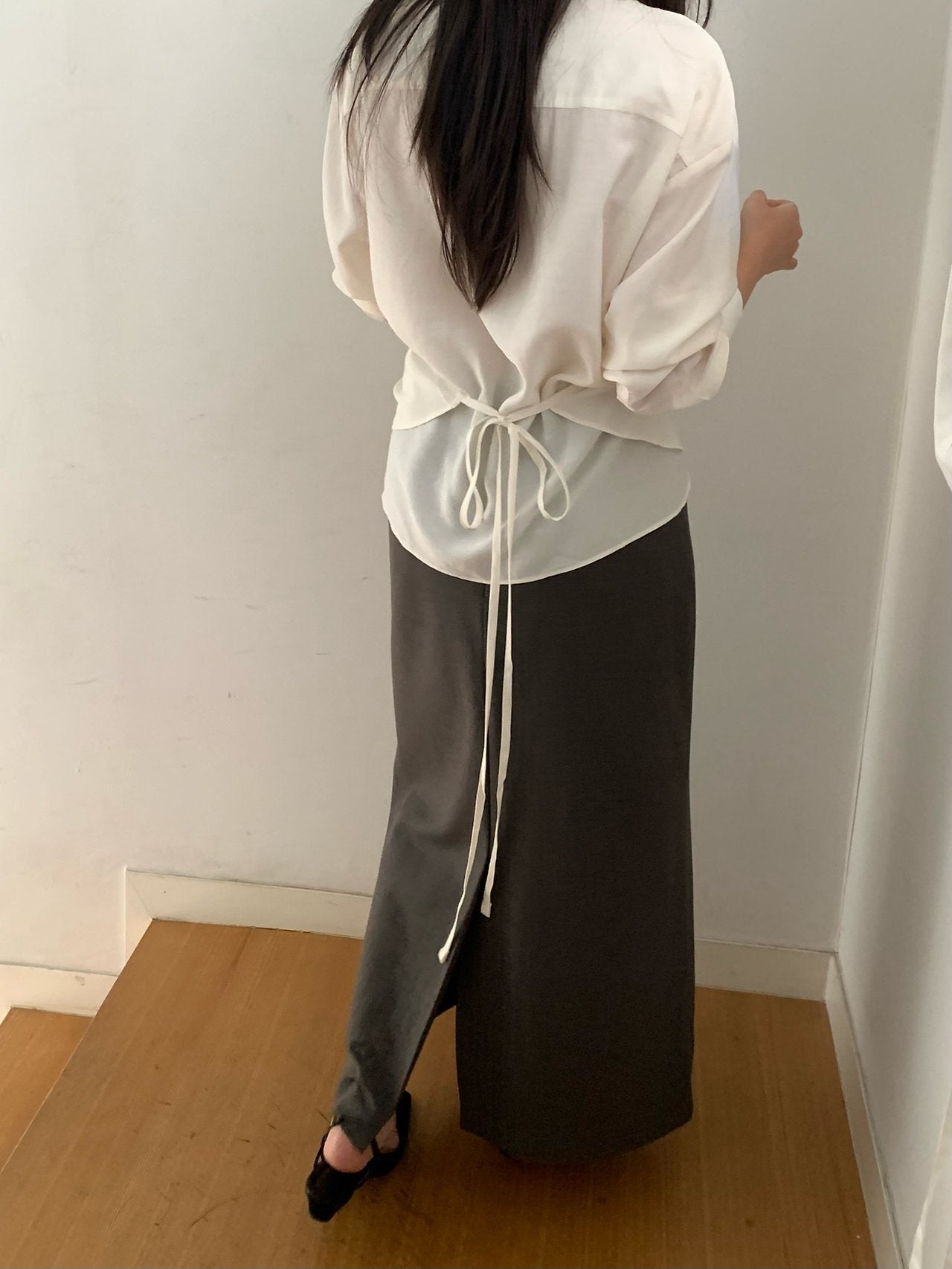Meli wrap blouse-2col