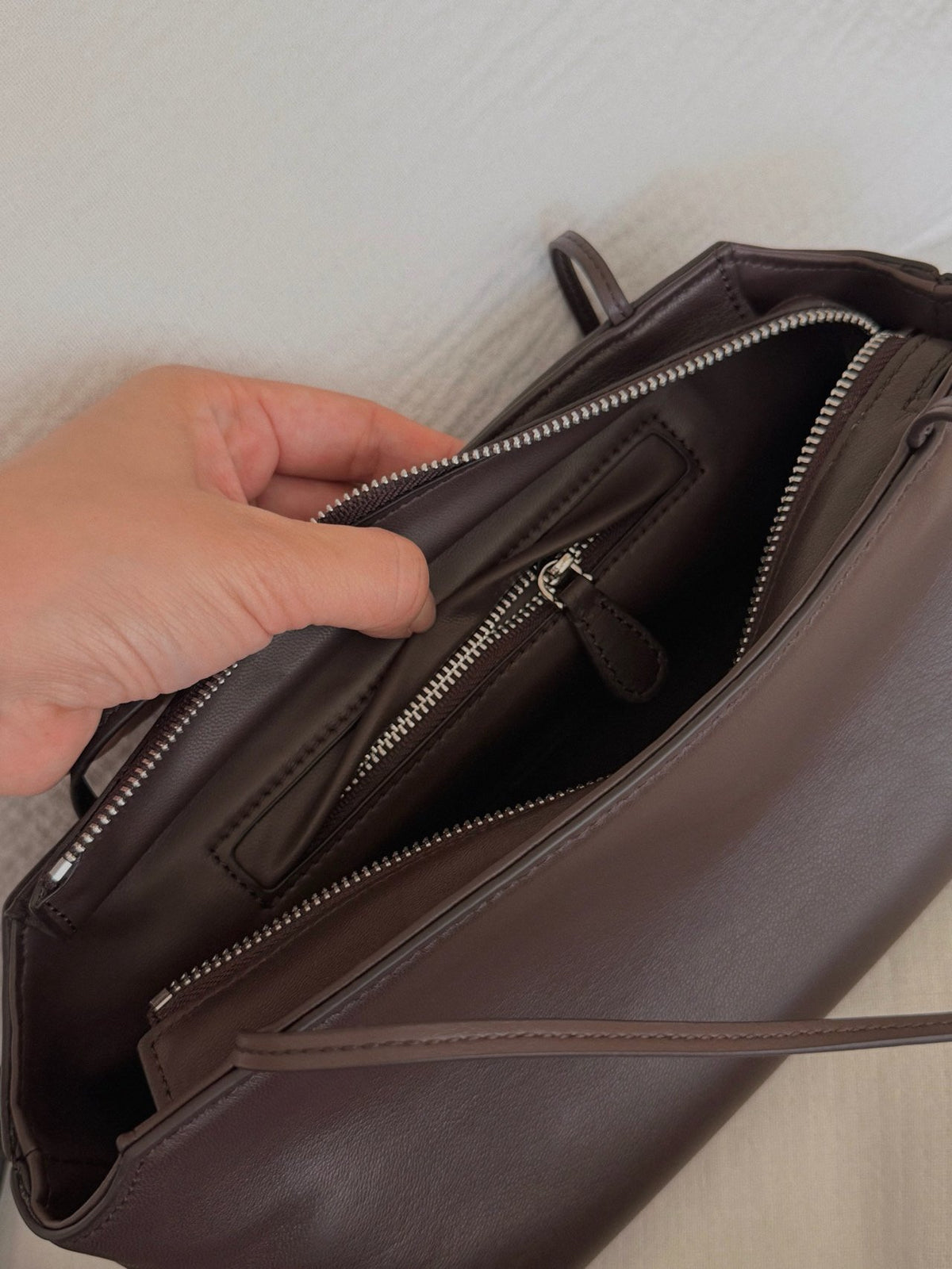 Lambskin shoulder bag