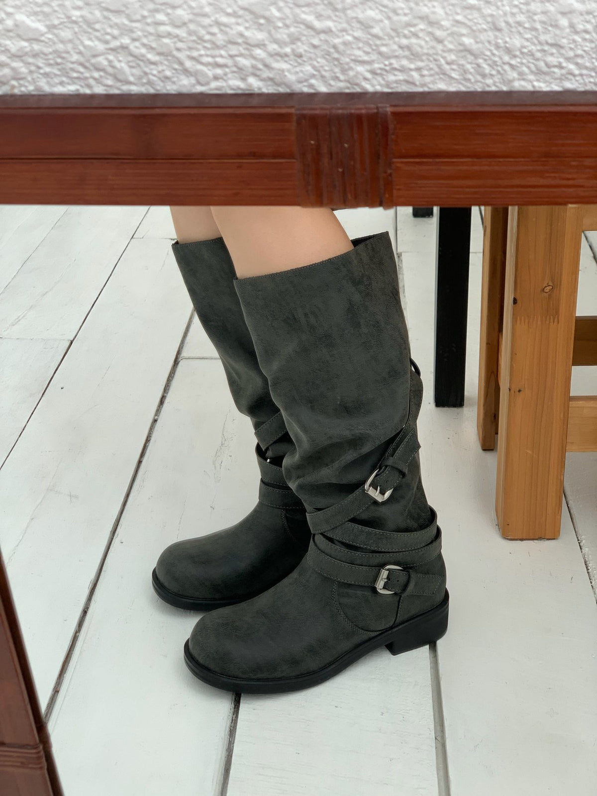 vintage belt boots-2col