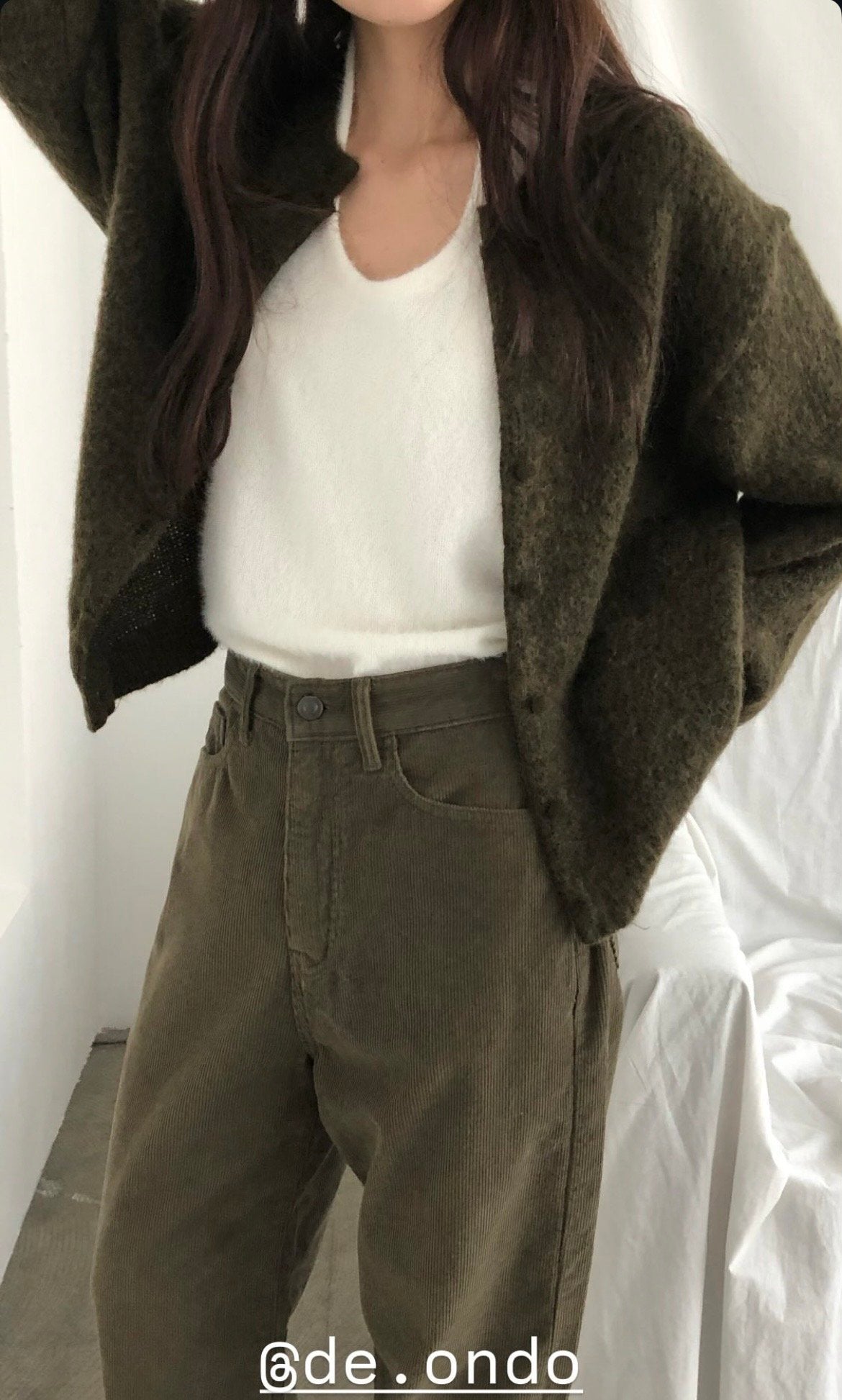 deondo Mohair Brush Cardigan-3col