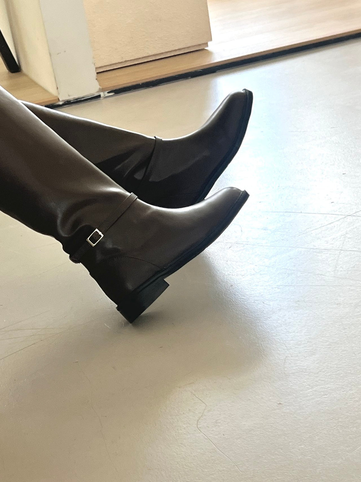 Ankle Detail Long Boots-2col