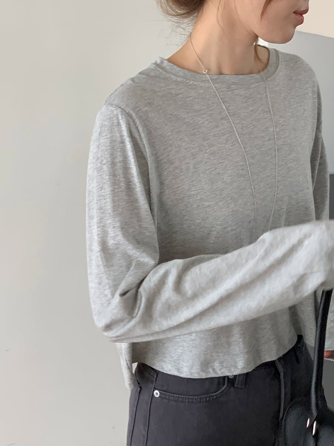 Adele soft modal crop T-3col