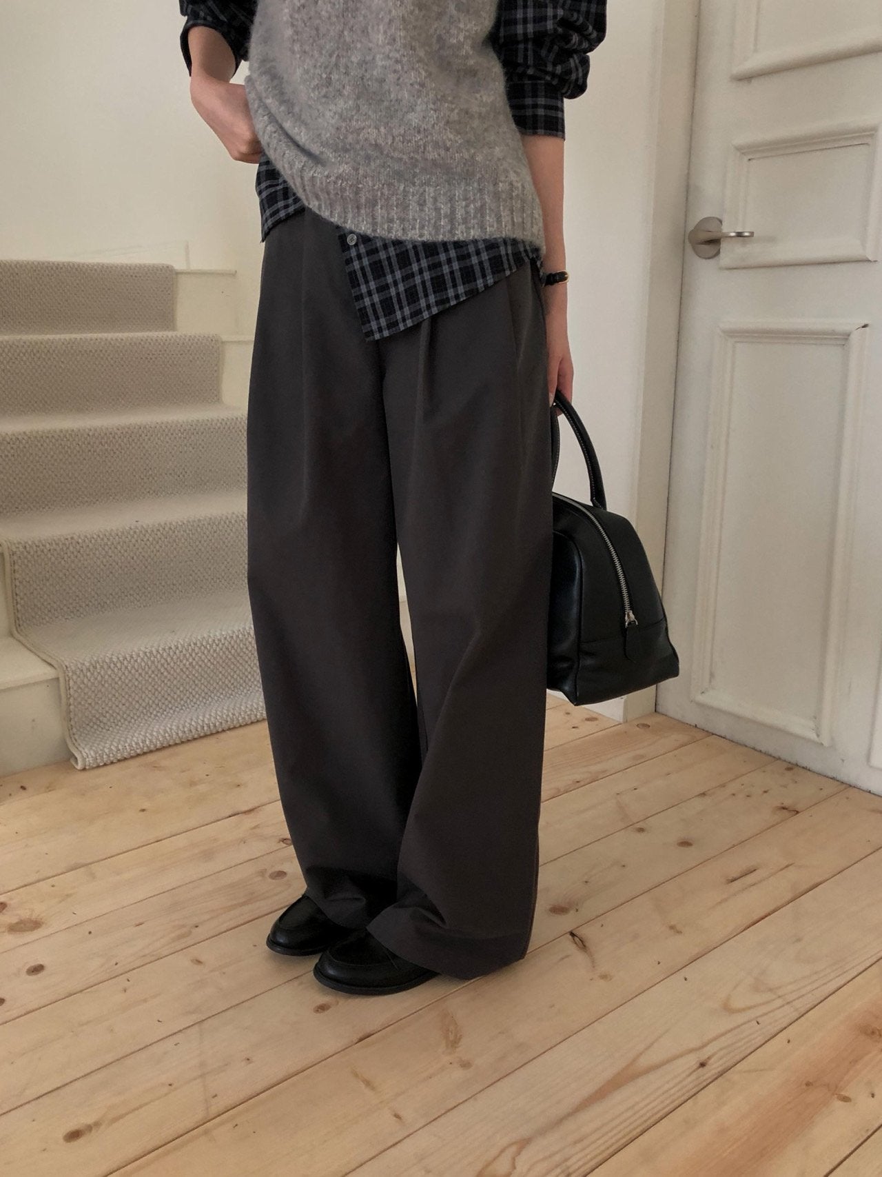 tony cotton pants-2col
