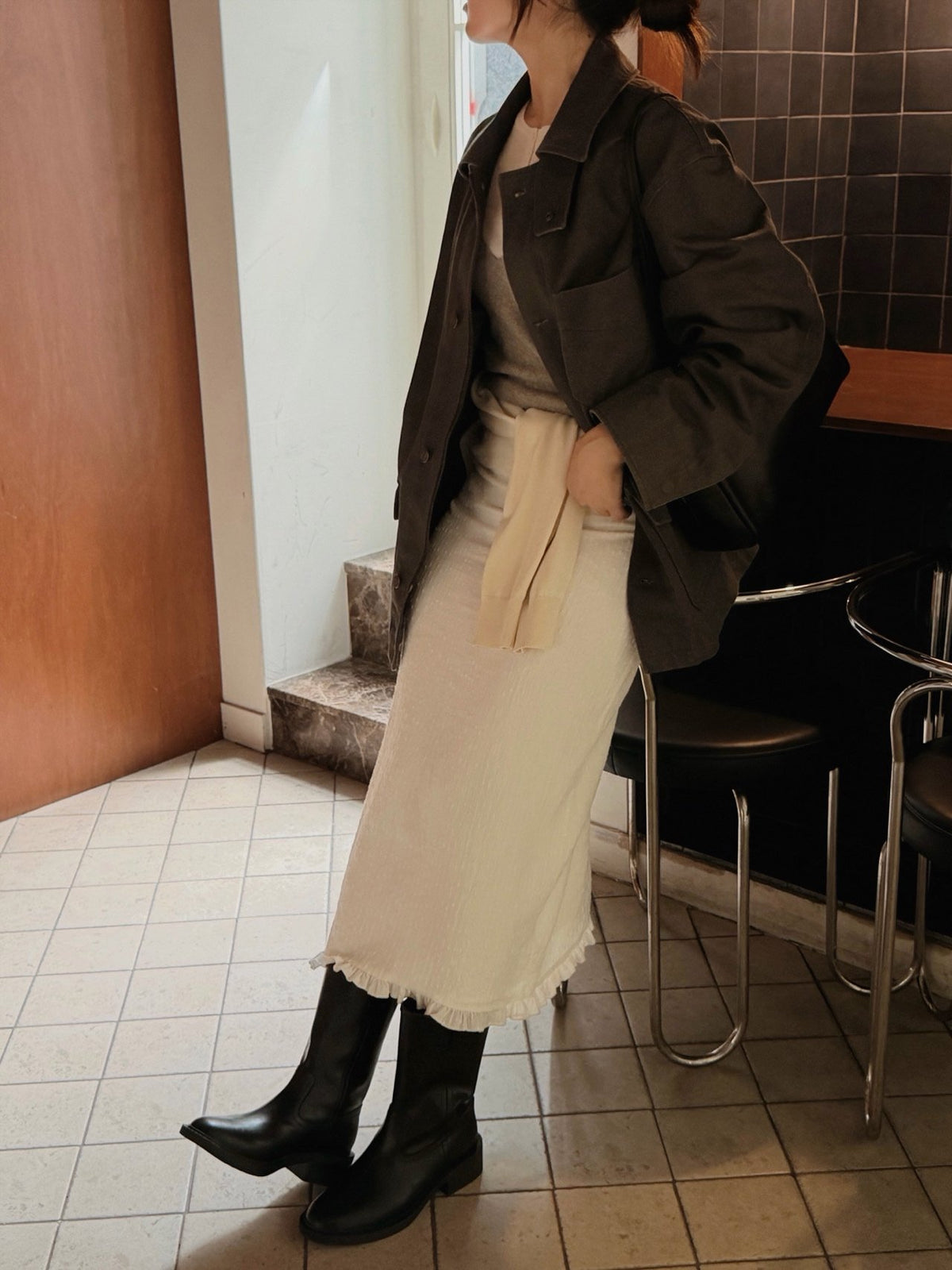 workwear leather boots-2col