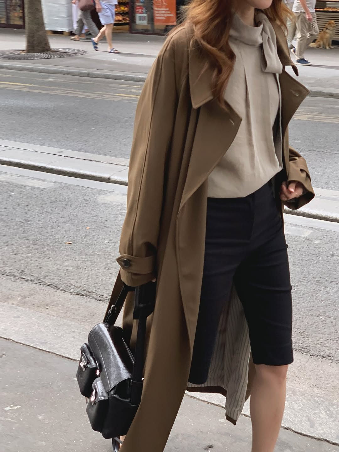 mare stripe-lining trench coat-2col