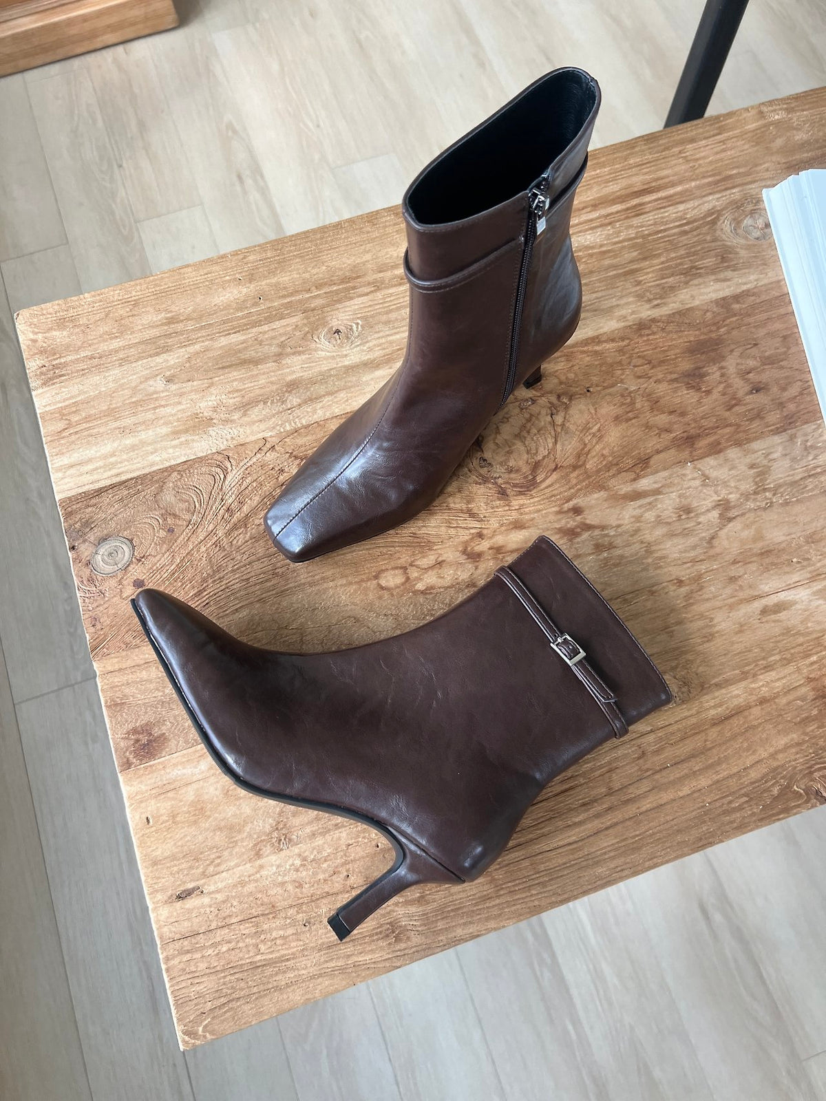 7cm Vintage Belt Ankle Boots-3col
