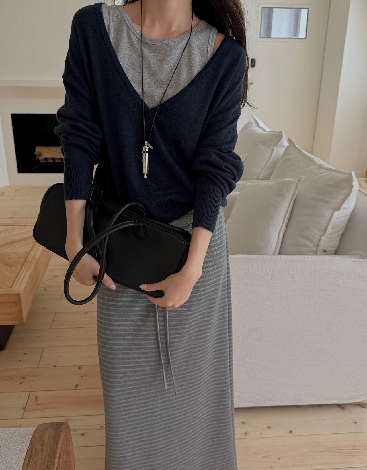 low neck knit-3col