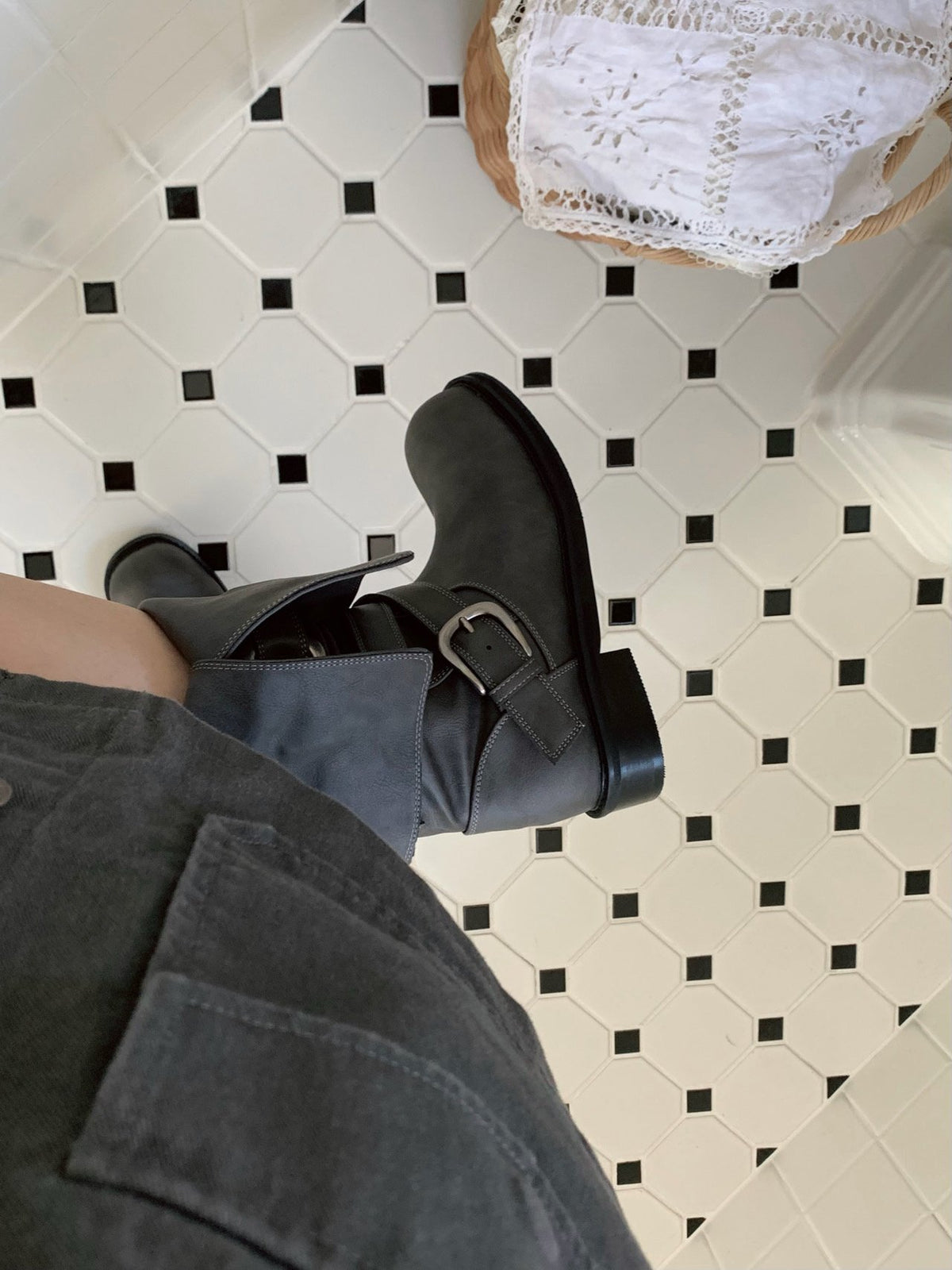 buckle fold-over boots-2col
