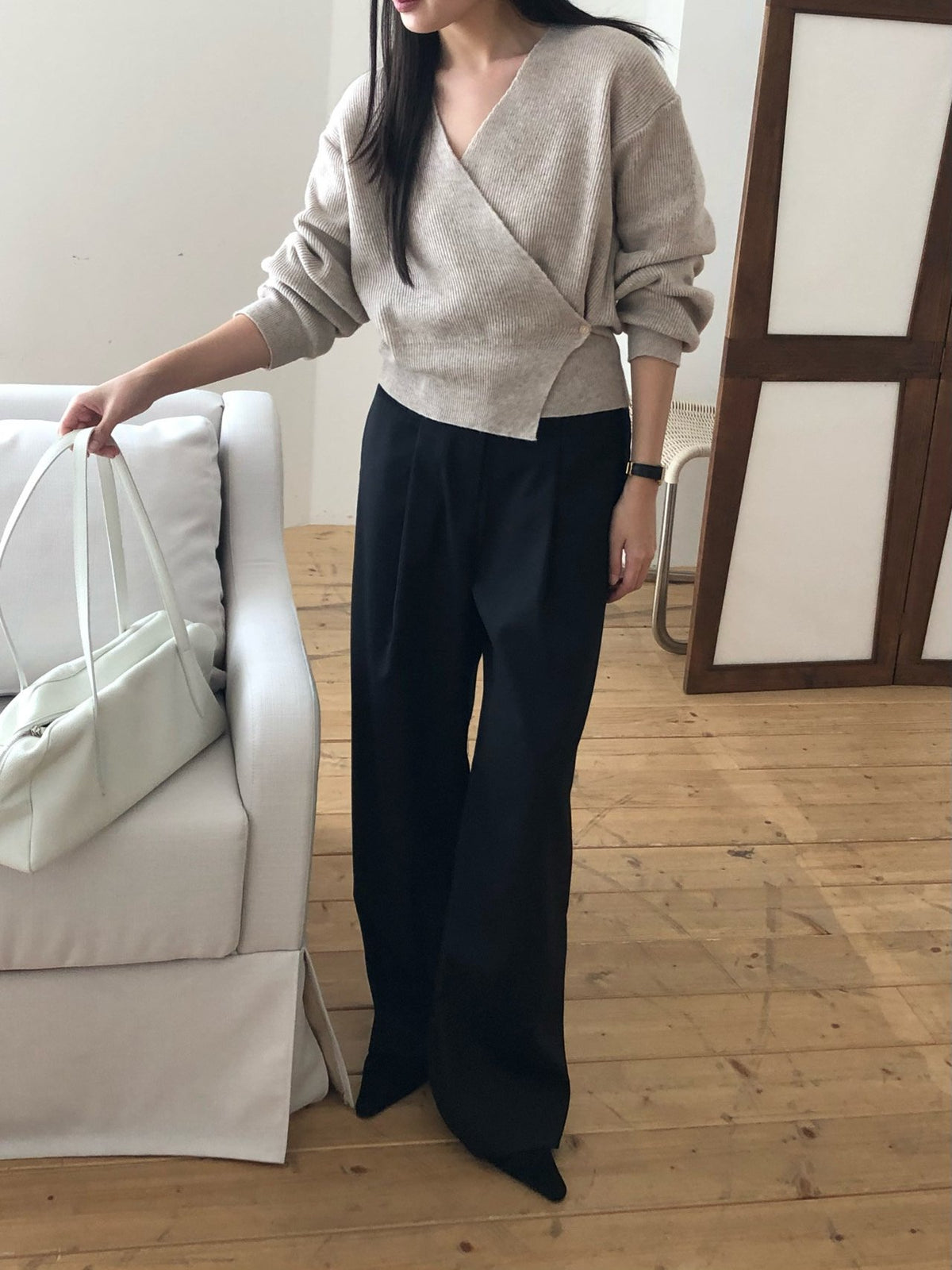 line wrap knit-3col