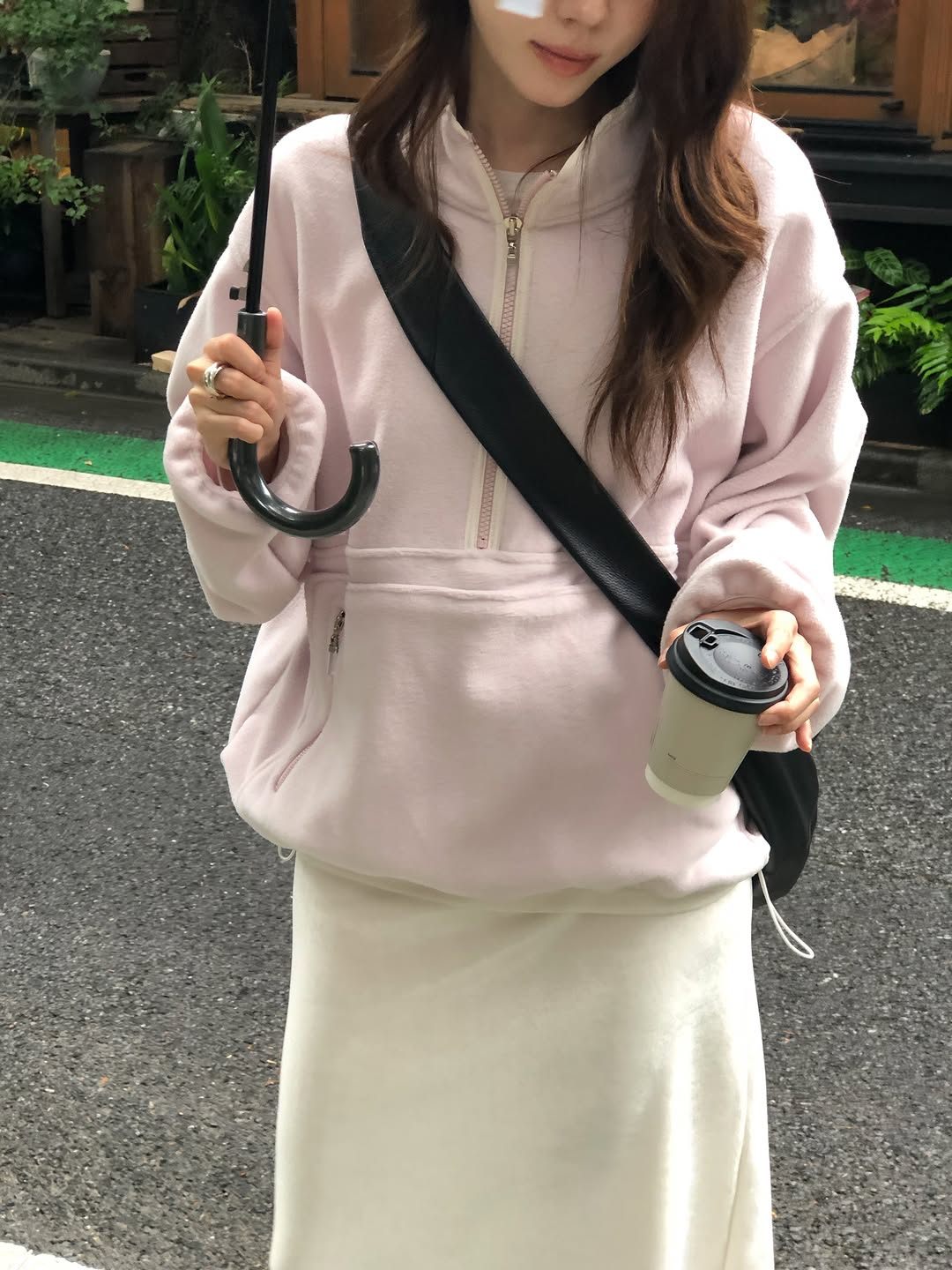 romy half-zip fleece jacket-3col