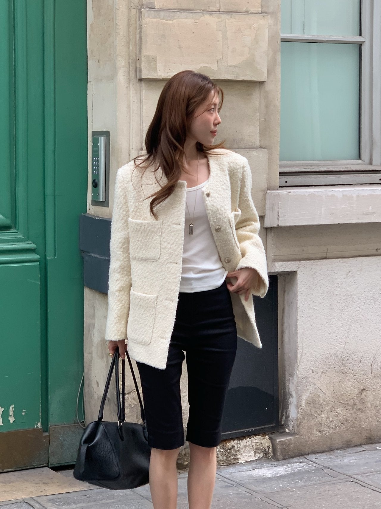 Ellie half tweed jacket-2col