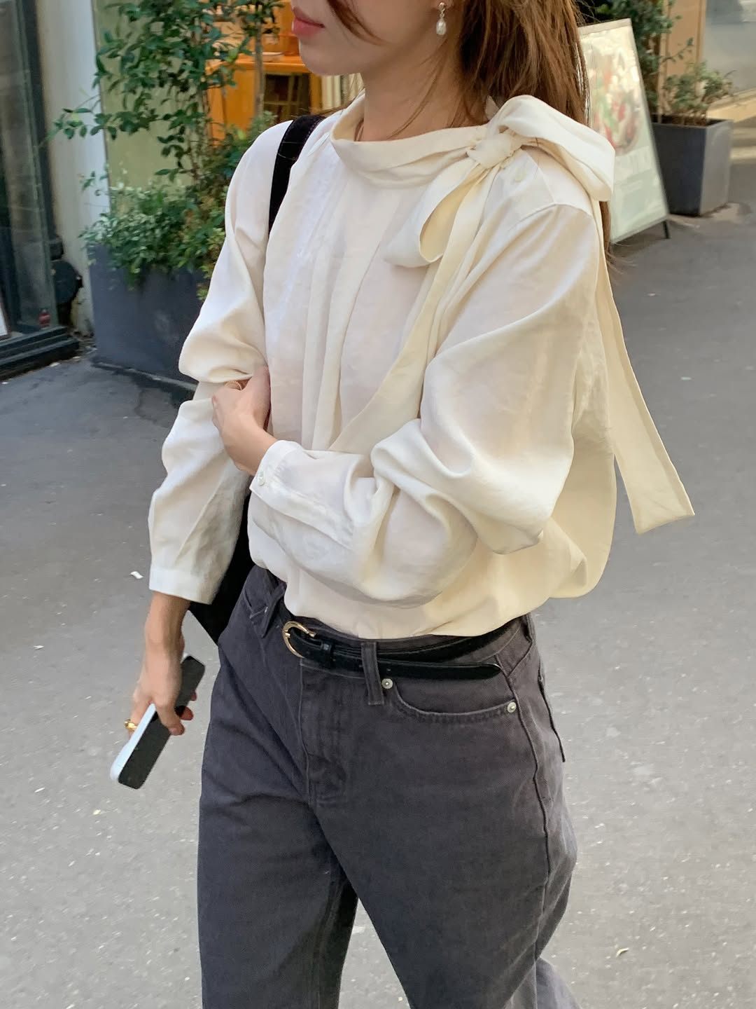 Ere scarf blouse-2col