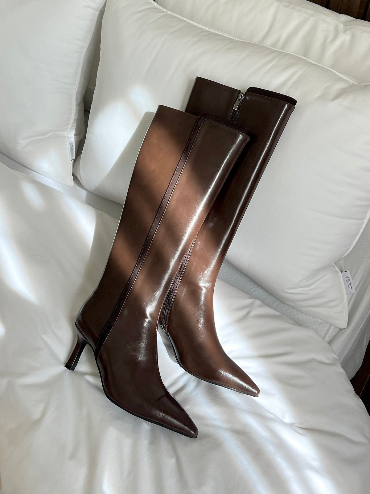 Binding Suede point 7cm Boots-2col