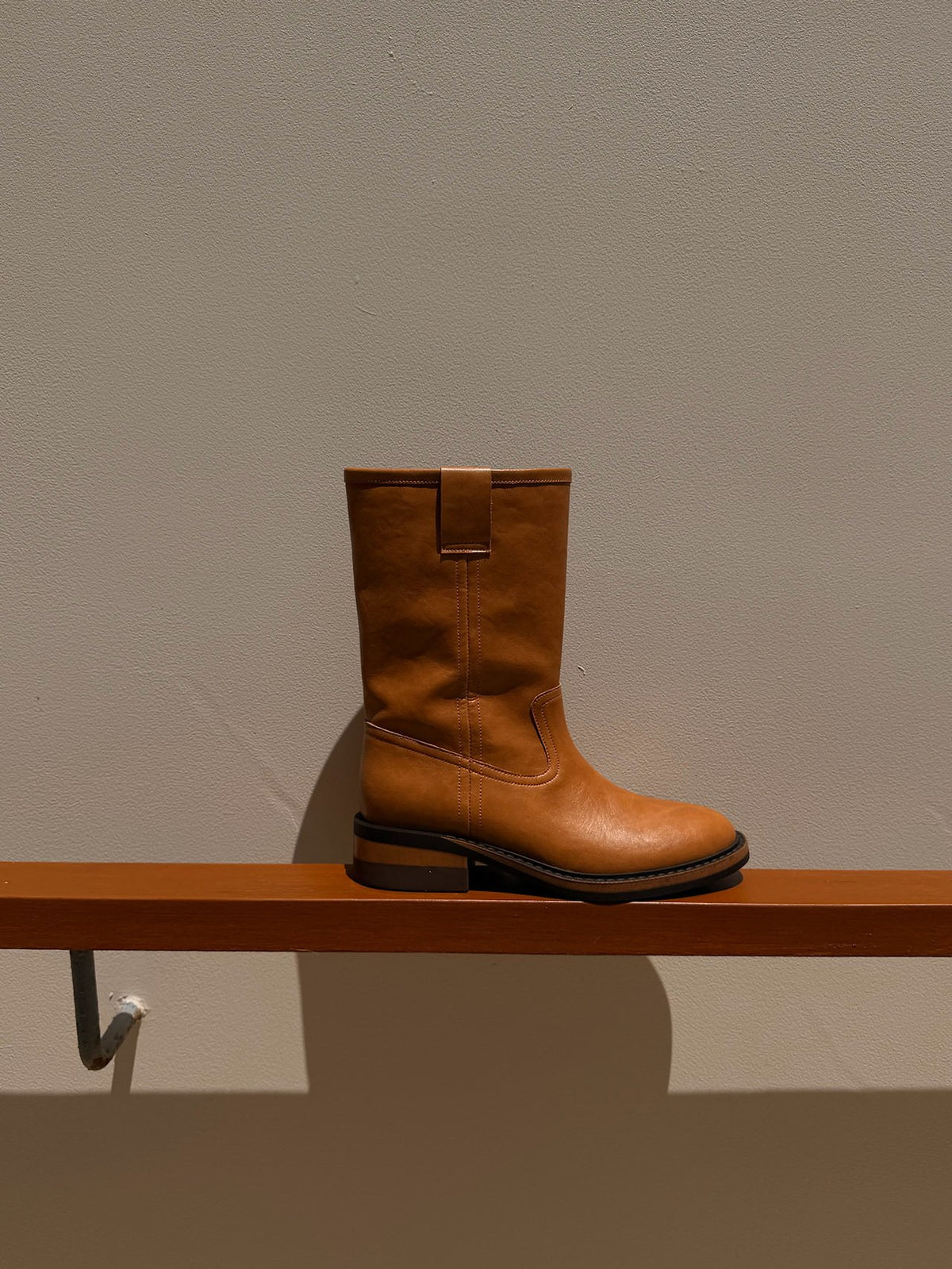 workwear leather boots-2col