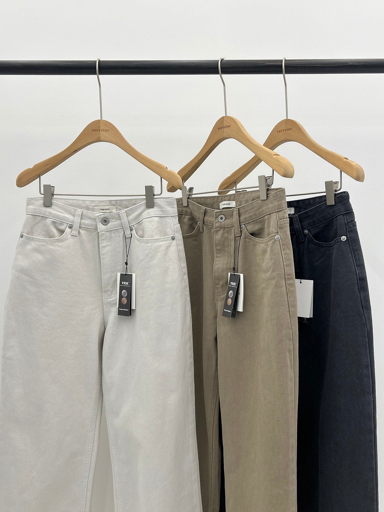 Marais vintage washing cotton pants-3col