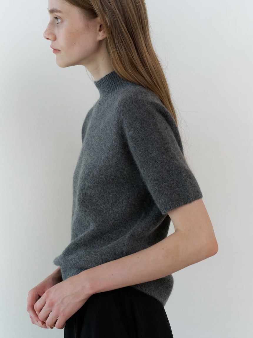 Verona fox half turtle neck knit-3col