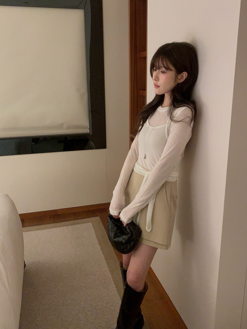 Curi skirt pants-2col