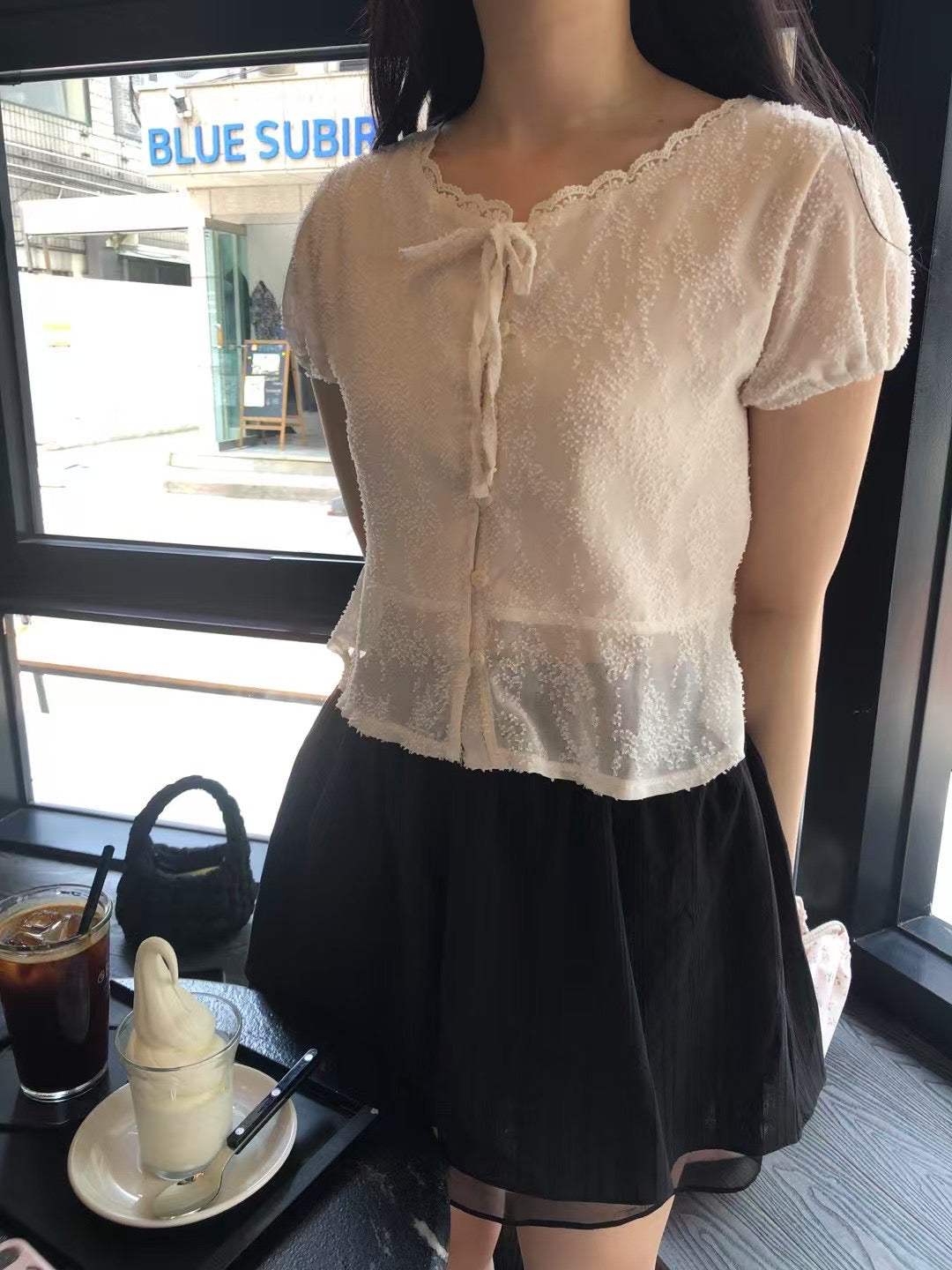 black即納 acacia blouse-2col