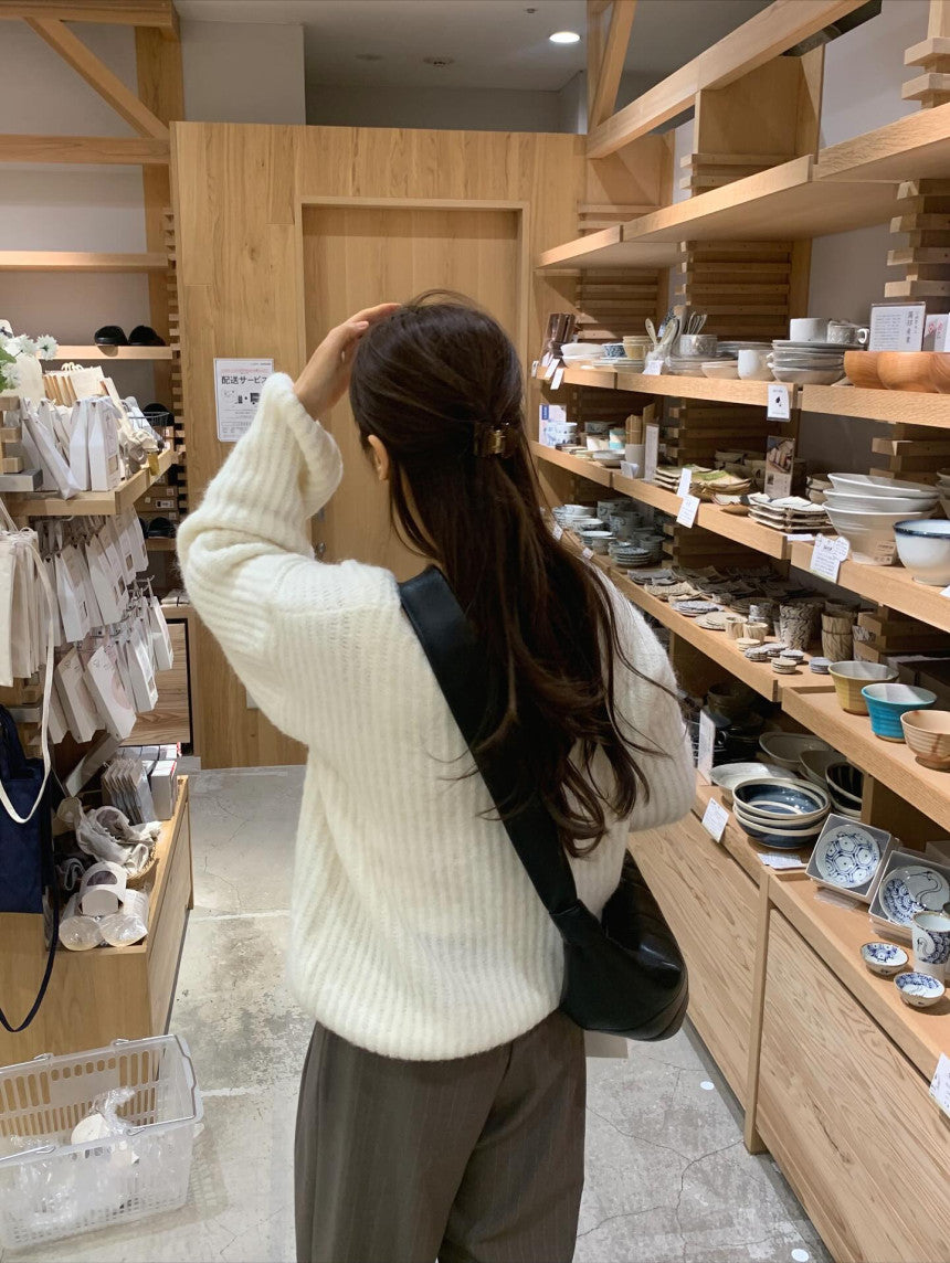 liter daina alpaca v neck knit-3col