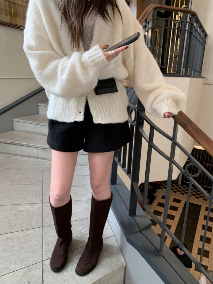 long brush cardigan-3col