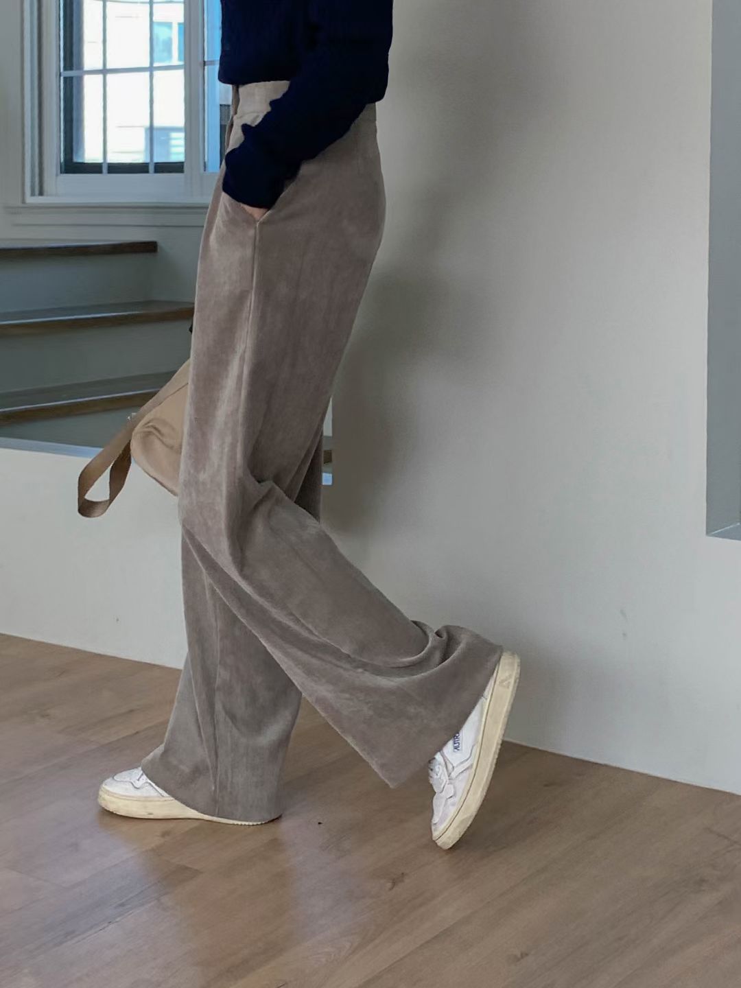 Soft corduroy wide slacks-3col/ショート丈あり