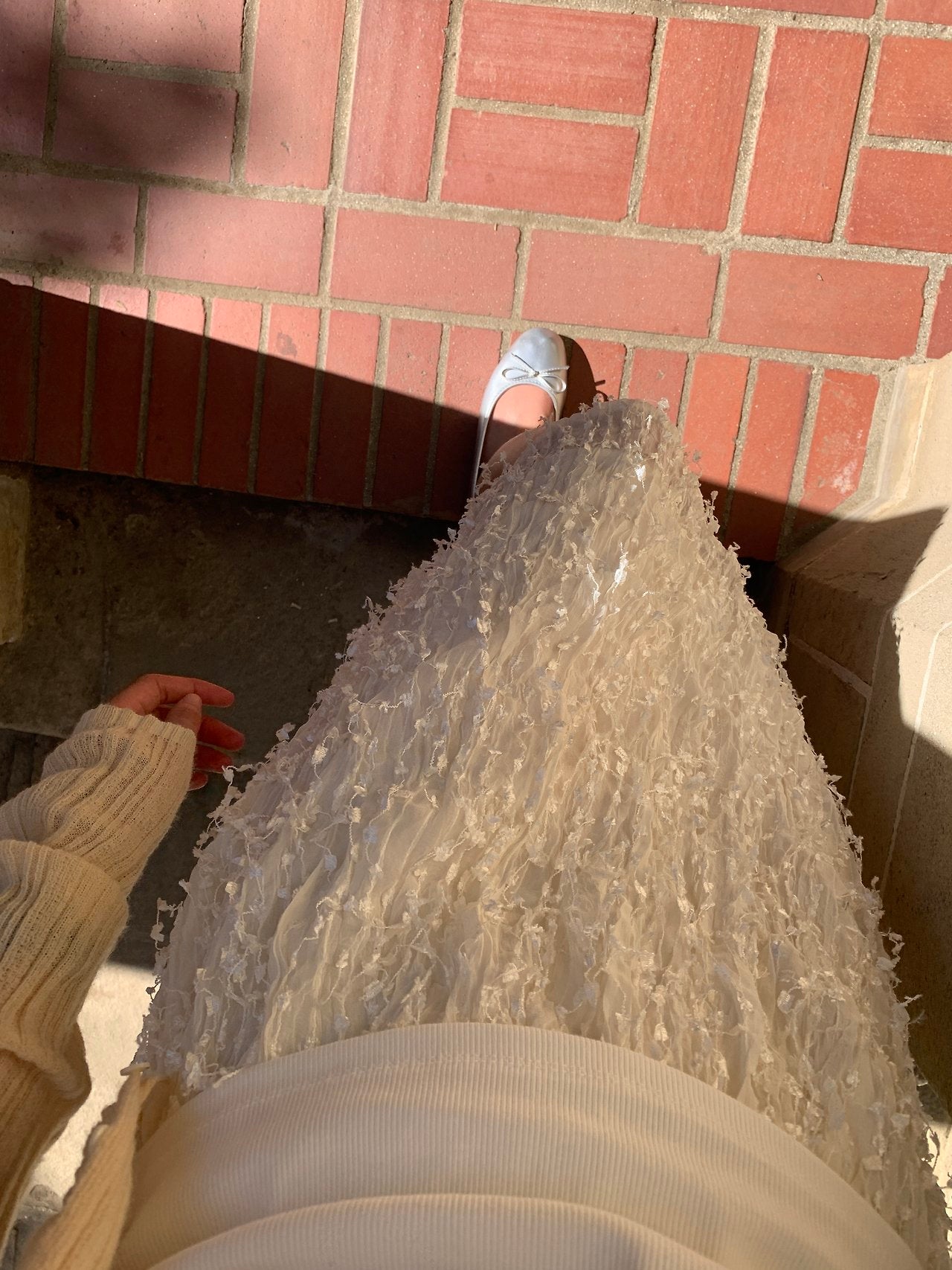 Ruel texture midi skirt