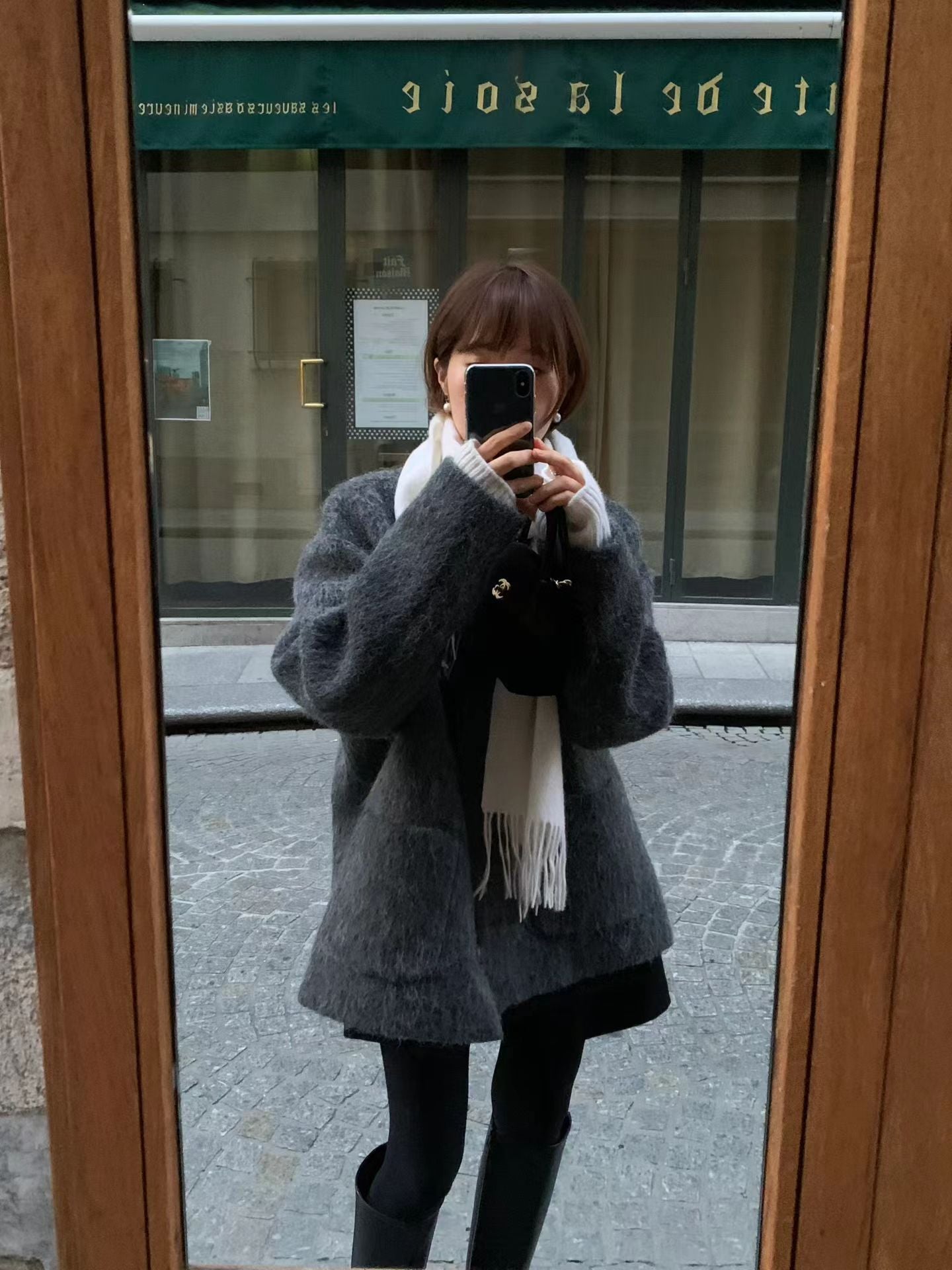 Ounce ven alpaca half coat