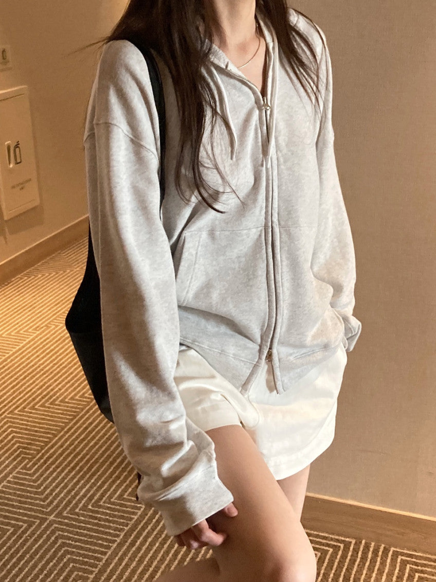 summer 2way hood zip up-2col