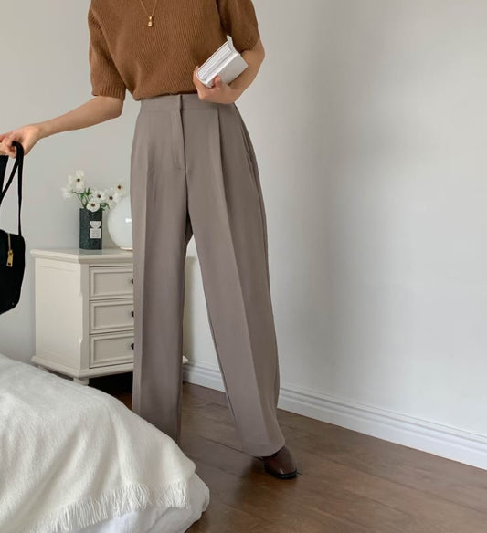 backbanding semi-wide gimo slacks-3col/ショート丈あり