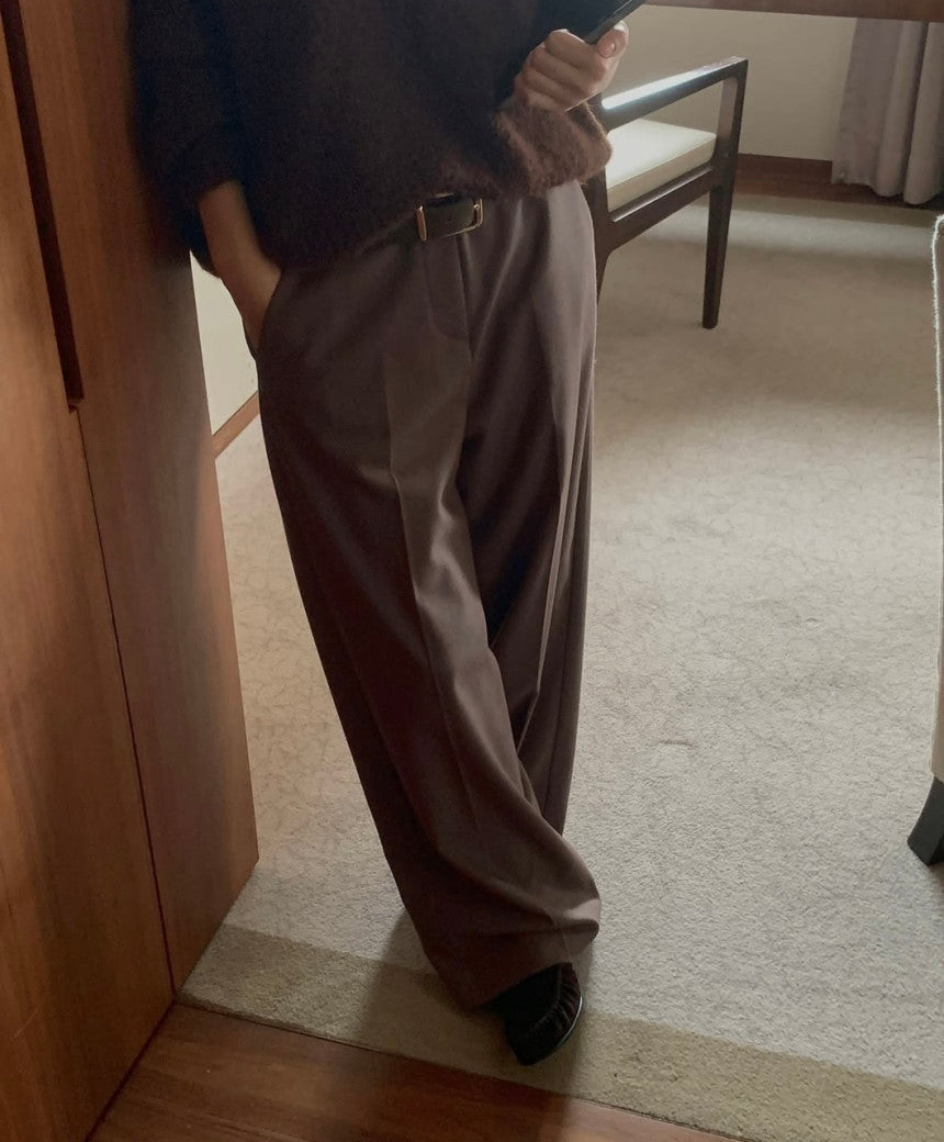 Match wool slacks-2col/ショート丈あり