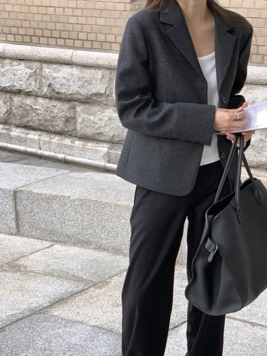 Montaigne wool short jacket-3col