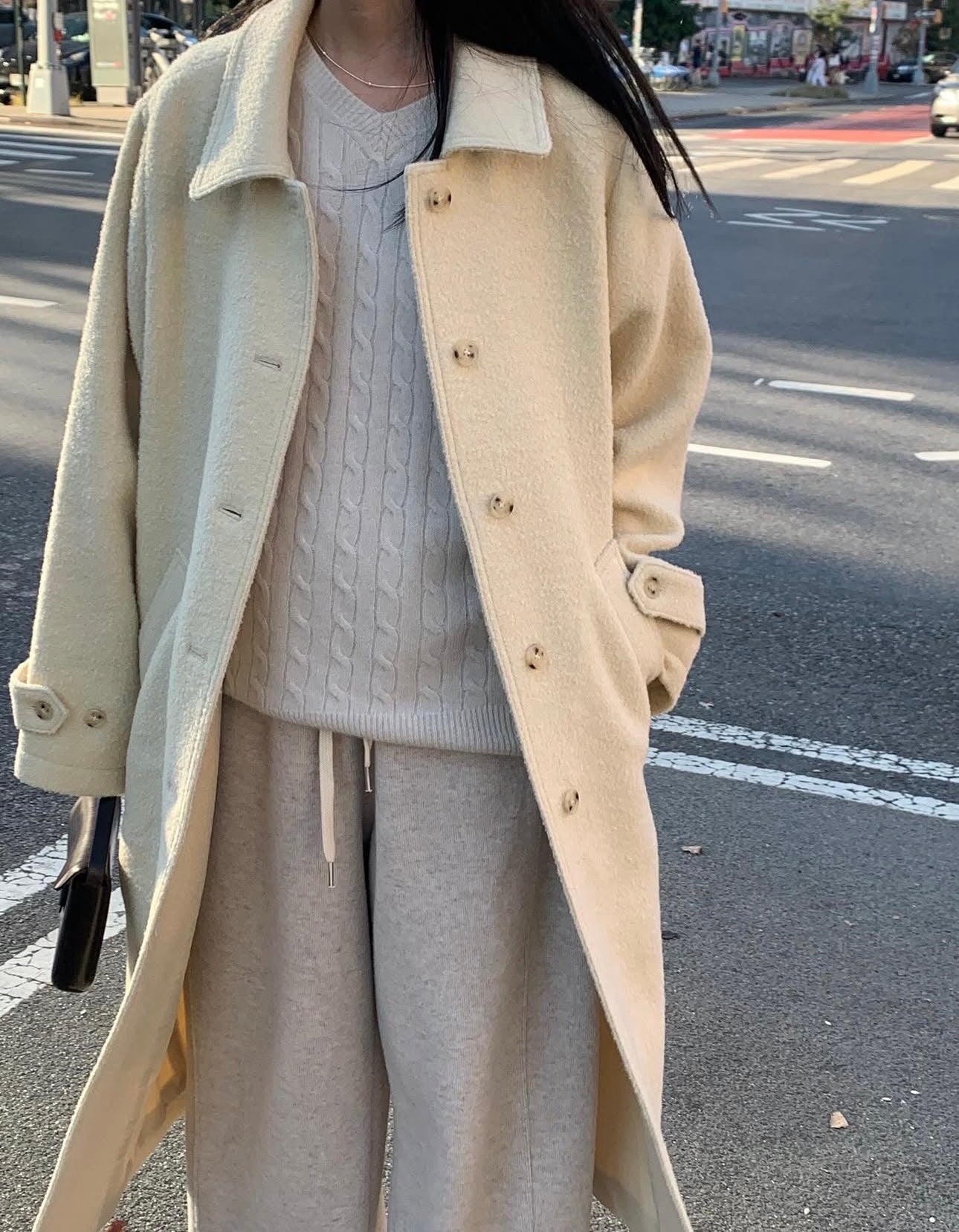 Fushily wool coat-2col