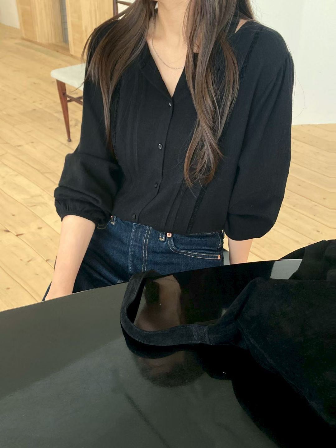 Earth gimo blouse-2col