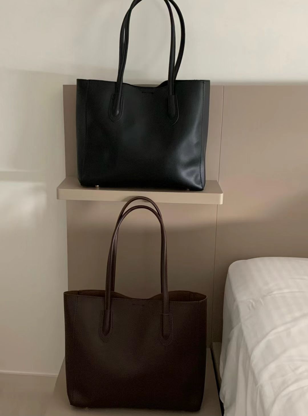 shoulder tote bag-2col