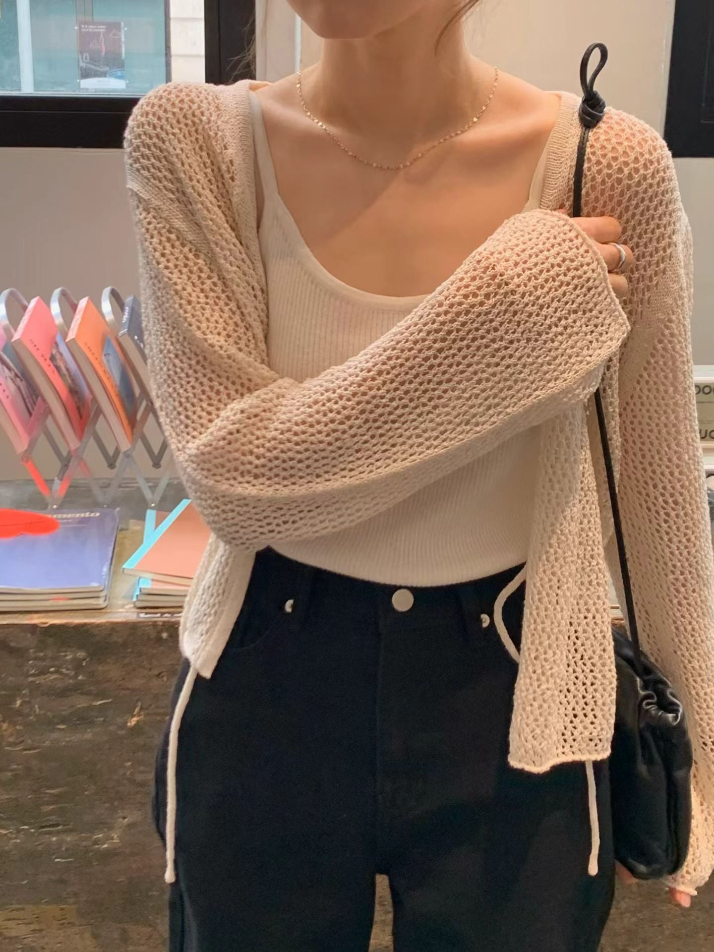 Ounce paper punching cardigan-2col