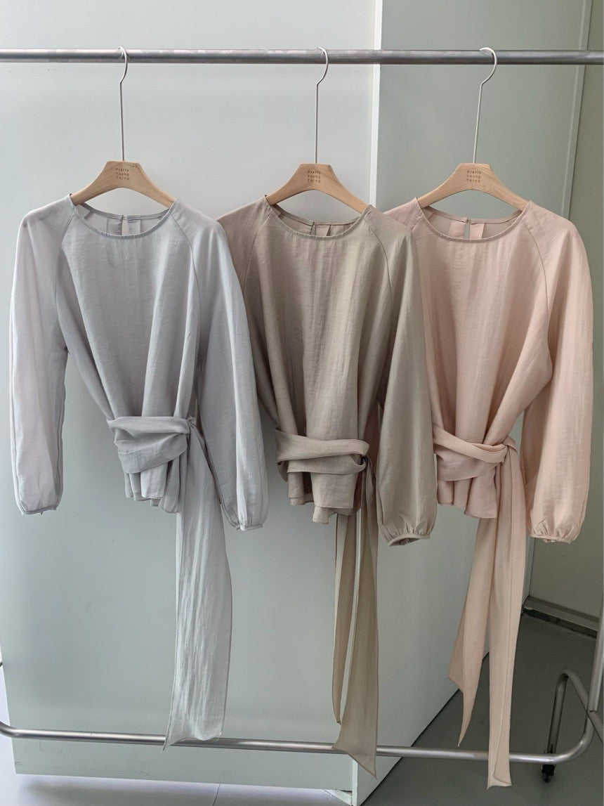 wish tie blouse-3col