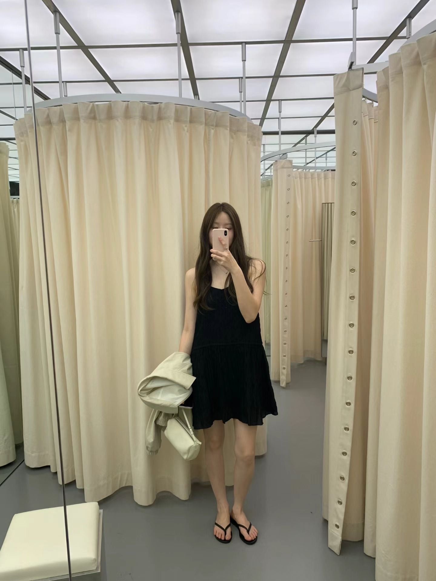 ivory即納 Ounce eilie string onepiece-2col