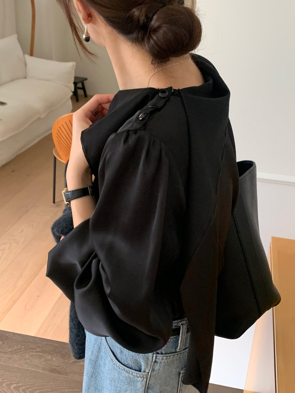 house tie blouse-3col