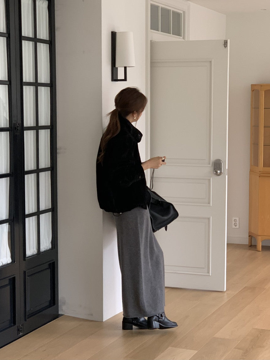 Amel wholegament cashmere knit skirt-3col