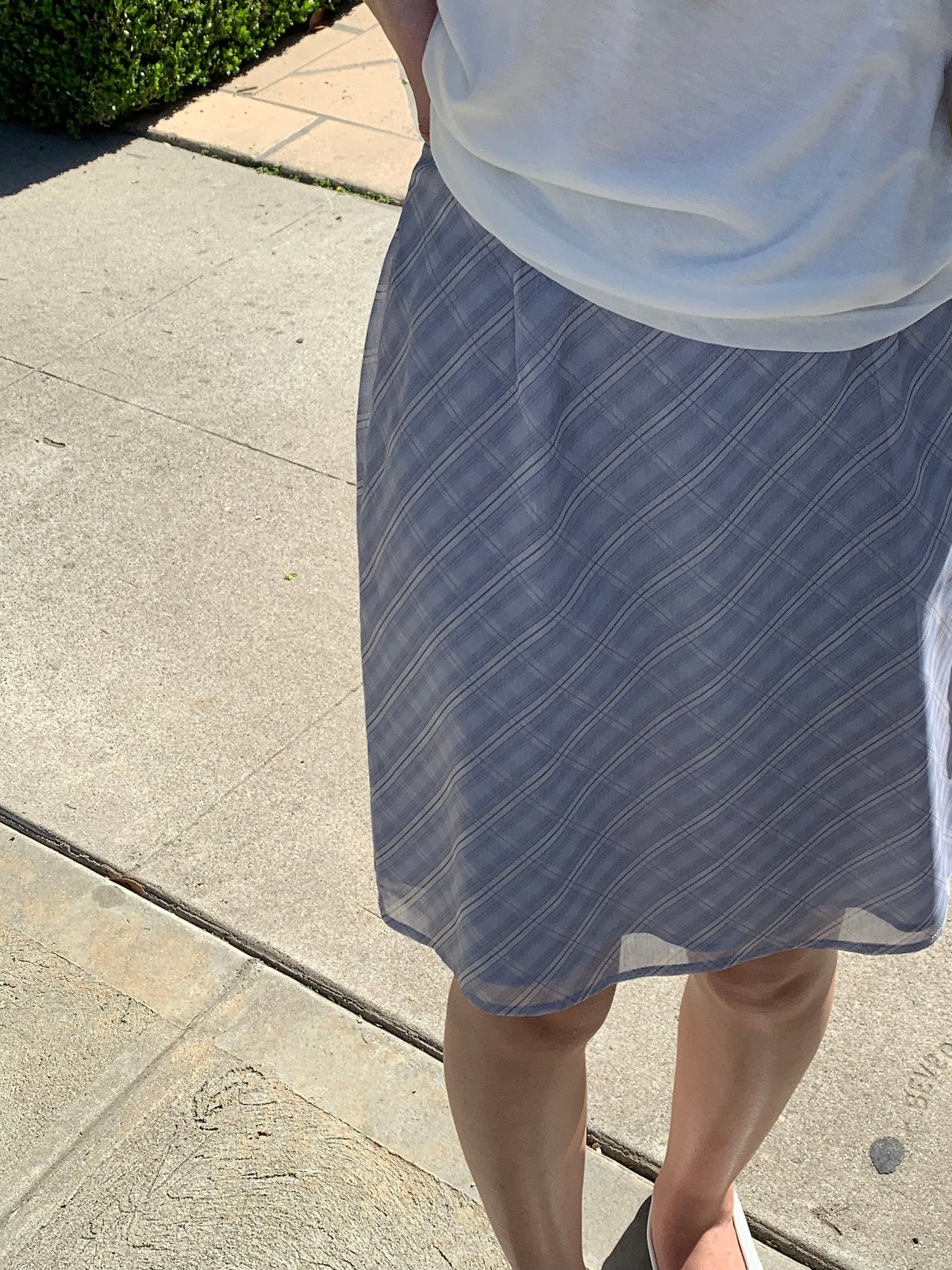 Loen check midi skirt-3col