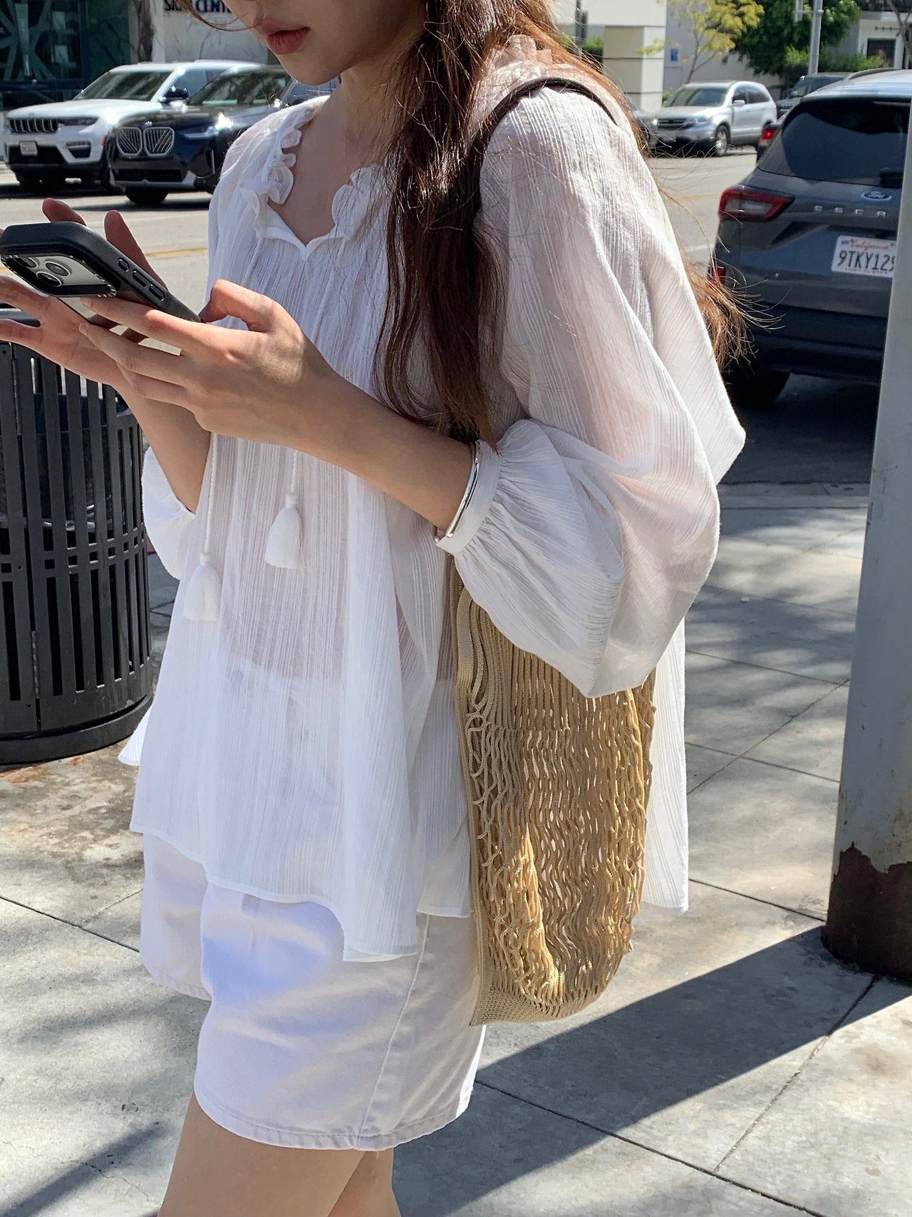 Lea tassel frill blouse