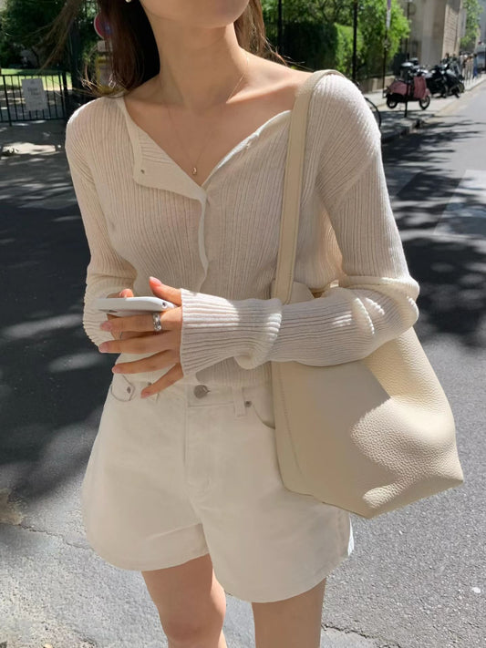 Ounce lynn rib cardigan-3col